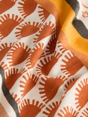 Ochre Orange Ikat Short Sleeve All-Over Print T-Shirt (3mths-7yrs) - Image 3 of 4
