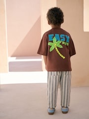 Brown Easy Days 100% Cotton Short Sleeve Back Print T-Shirt (3mths-7yrs) - Image 4 of 4