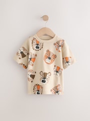 Neutral Animal Heads Short Sleeve All-Over Print T-Shirt (3mths-7yrs) - Image 1 of 4