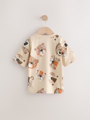 Neutral Animal Heads Short Sleeve All-Over Print T-Shirt (3mths-7yrs) - Image 2 of 4