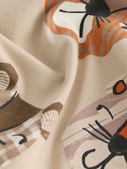 Neutral Animal Heads Short Sleeve All-Over Print T-Shirt (3mths-7yrs) - Image 3 of 4