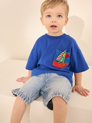 Blue Boat Short Sleeve Pocket Character T-Shirt (3mths-7yrs) - Image 2 of 8