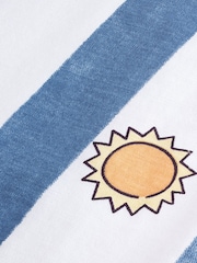 Blue Seaside Stripe Short Sleeve All-Over Print T-Shirt (3mths-7yrs) - Image 5 of 5