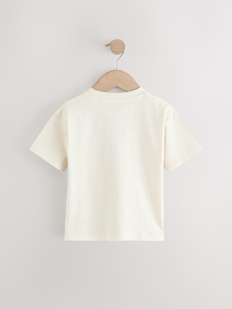 White Beach 100% Cotton Short Sleeve Graphic Print T-Shirt (3mths-8yrs) - Image 2 of 4