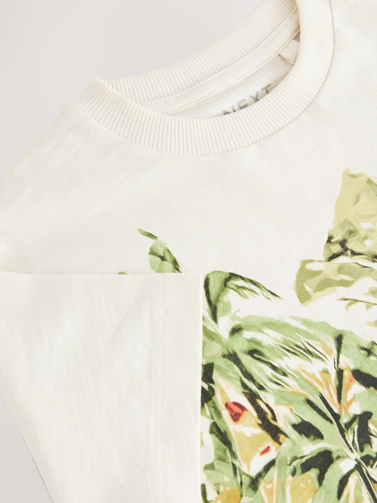 White Beach 100% Cotton Short Sleeve Graphic Print T-Shirt (3mths-8yrs) - Image 4 of 4