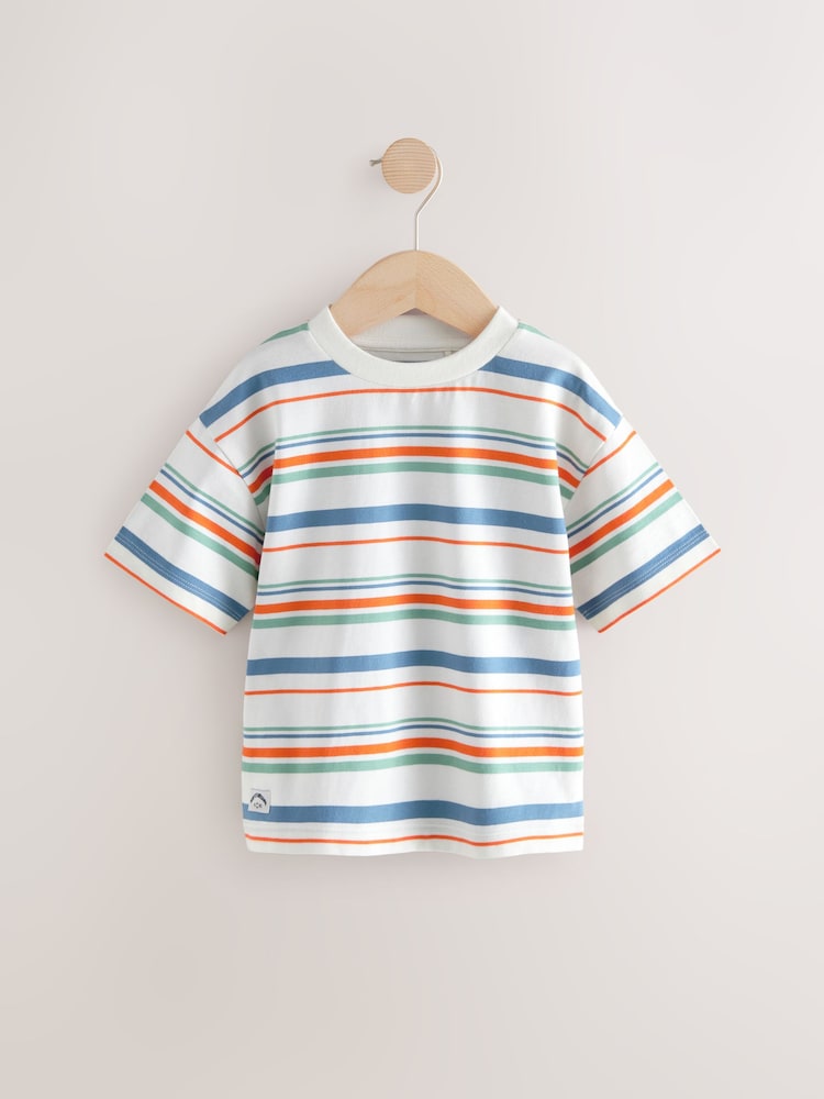 Blue Short Sleeve Stripe T-Shirt (3mths-7yrs) - Image 1 of 4