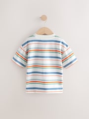 Blue Short Sleeve Stripe T-Shirt (3mths-7yrs) - Image 2 of 4