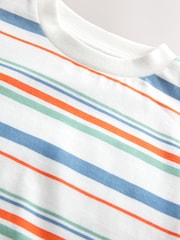 Blue Short Sleeve Stripe T-Shirt (3mths-7yrs) - Image 4 of 4