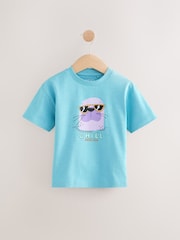 Blue Chill Seal 100% Cotton Short Sleeve Graphic Print T-Shirt (3mths-8yrs) - Image 1 of 4