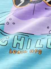 Blue Chill Seal 100% Cotton Short Sleeve Graphic Print T-Shirt (3mths-8yrs) - Image 3 of 4