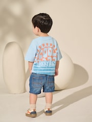 Blue Beach 100% Cotton Short Sleeve Back Print T-Shirt (3mths-7yrs) - Image 1 of 6