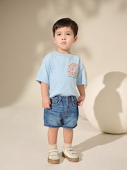 Blue Beach 100% Cotton Short Sleeve Back Print T-Shirt (3mths-7yrs) - Image 2 of 6