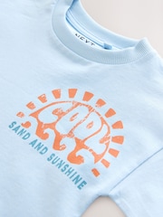 Blue Beach 100% Cotton Short Sleeve Back Print T-Shirt (3mths-7yrs) - Image 5 of 6