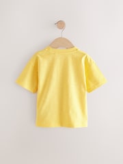 Yellow Sun and Waves 100% Cotton Short Sleeve Graphic Print T-Shirt (3mths-8yrs) - Image 2 of 4