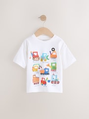 White Digger Short Sleeve Interactive Appliqué T-Shirt (3mths-7yrs) - Image 5 of 9