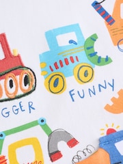 White Digger Short Sleeve Interactive Appliqué T-Shirt (3mths-7yrs) - Image 7 of 9