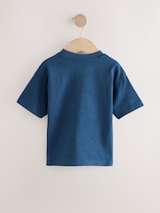 Blue Sealife Short Sleeve Interactive Appliqué T-Shirt (3mths-7yrs) - Image 6 of 8