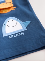 Blue Sealife Short Sleeve Interactive Appliqué T-Shirt (3mths-7yrs) - Image 8 of 8