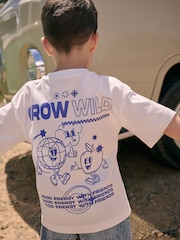 White Stay Cool & Kind 100% Cotton Short Sleeve Back Print T-Shirt (3mths-7yrs) - Image 3 of 4