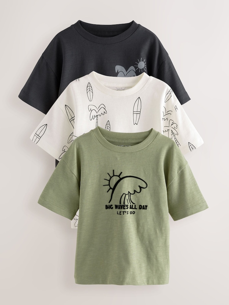 Mono/Khaki grün - Kurzärmelige T-Shirts, 3er-Pack (3 Monate–7 Jahre) - Bild 1 von 7 Mono/Khaki grün - Kurzärmelige T-Shirts, 3er-Pack (3 Monate–7 Jahre) - Bild 1 von 7