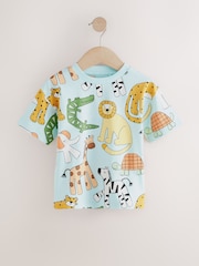 Večbarvne safari Animal - kratek rokav; s kratkimi rokavi majica 4 Pack (3mths-7yrs) - Slika 2 iz 8