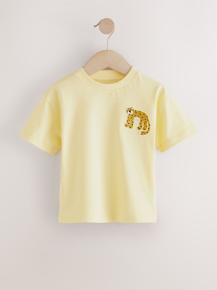Multi Safari Animal Short Sleeve T-Shirts 4 Pack (3mths-7yrs) - Image 5 of 8
