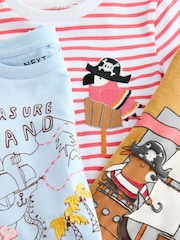Red/White Short Sleeve Appliqué T-Shirts 3 Pack (3mths-7yrs) - Image 2 of 3
