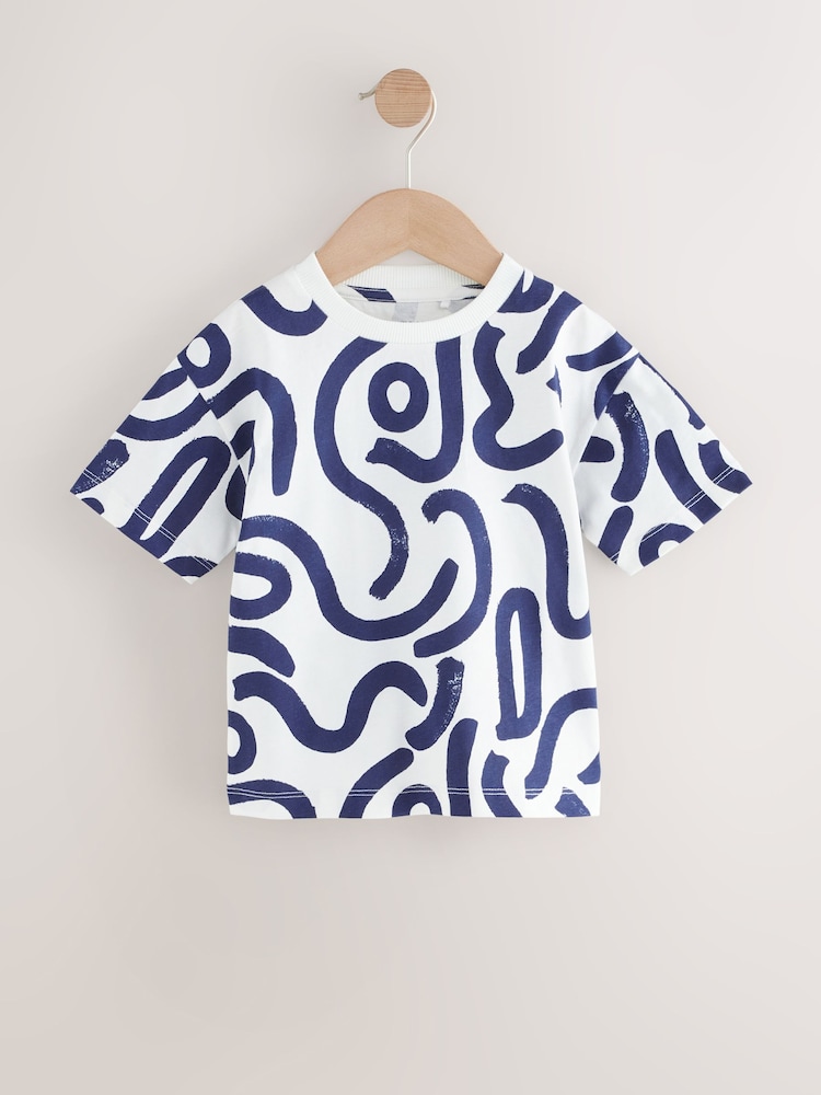 Blue Short Sleeve T-Shirts 3 Pack (3mths-7yrs) - Image 2 of 7