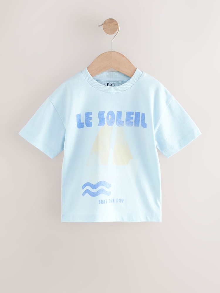 Bleu - T-shirt Manches courtes 3 Pack (3mois-7ans) - Image 4 of 7