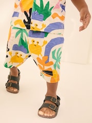 Ecru/Yellow Short Sleeve Shirt & Shorts Set (3mths-7yrs) - Image 4 of 9