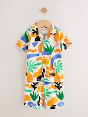 Ecru/Yellow Short Sleeve Shirt & Shorts Set (3mths-7yrs) - Image 5 of 9
