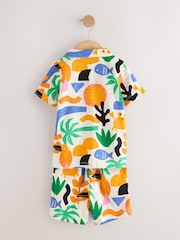 Ecru/Yellow Short Sleeve Shirt & Shorts Set (3mths-7yrs) - Image 7 of 9