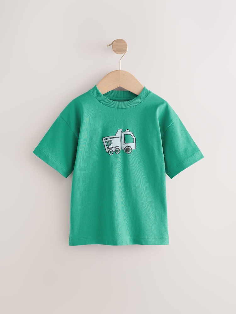 Grüner Transportbagger - Kurzärmelige T-Shirts, 3er-Pack (3 Monate–7 Jahre) - Bild 2 von 7 Grüner Transportbagger - Kurzärmelige T-Shirts, 3er-Pack (3 Monate–7 Jahre) - Bild 2 von 7