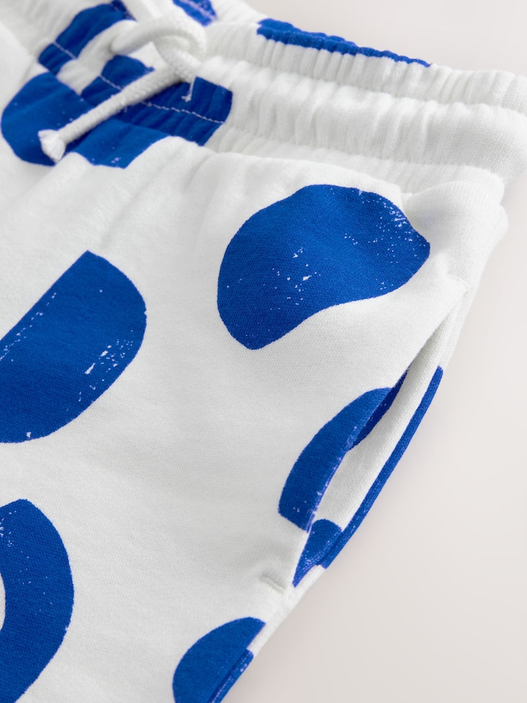Cobalt Blue Short Sleeve T-Shirt & Pattern Shorts Set (3mths-7yrs) - Image 9 of 9