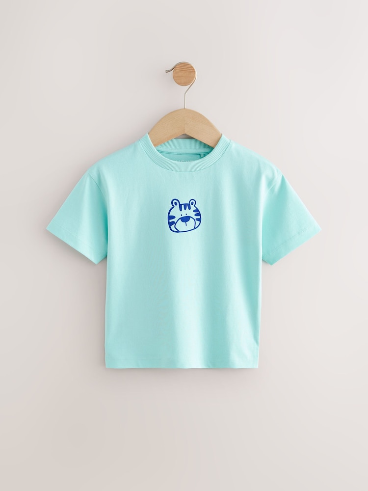 Blue Simple Short Sleeve T-Shirt (3mths-7yrs) - Image 1 of 4
