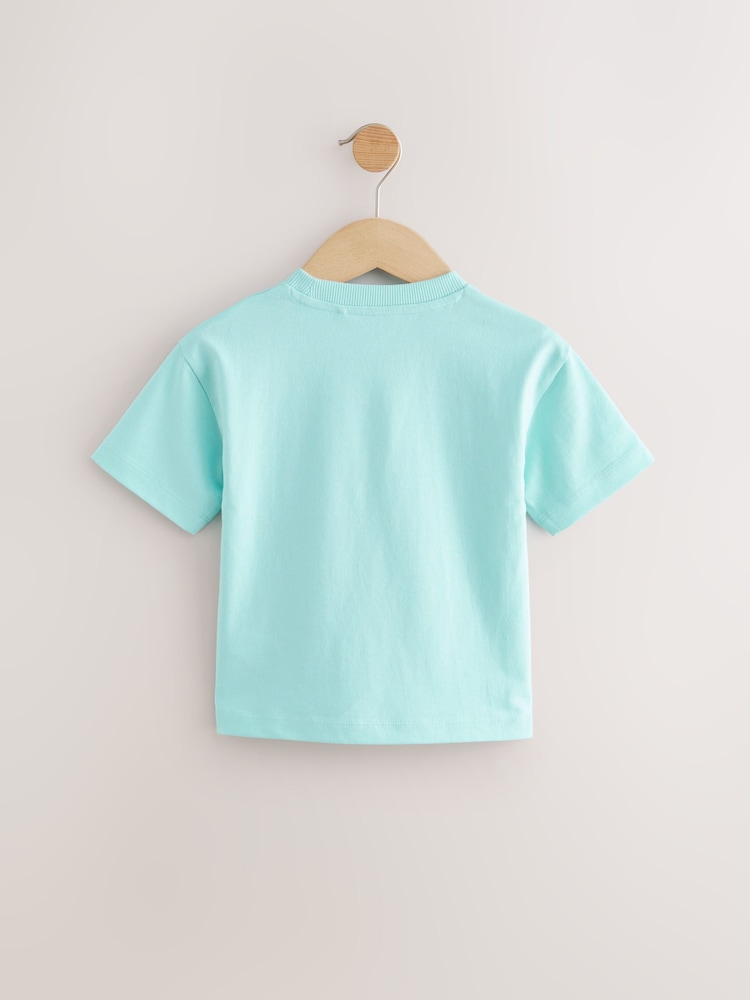 Blue Simple Short Sleeve T-Shirt (3mths-7yrs) - Image 2 of 4