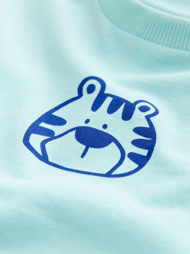 Blue Simple Short Sleeve T-Shirt (3mths-7yrs) - Image 3 of 4