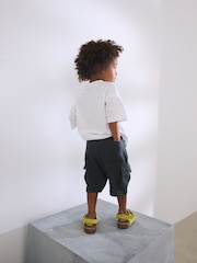 Black/White Short Sleeve T-Shirt & Utility Shorts Set (3mths-7yrs) - Image 2 of 8