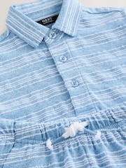 Blue Short Sleeve Polo Shirt And Shorts Set (3mths-7yrs) - Image 9 of 9