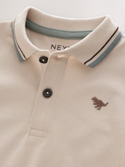 Stone 100% Cotton Short Sleeve Polo Shirt & Shorts Set (3mths-7yrs) - Image 9 of 9