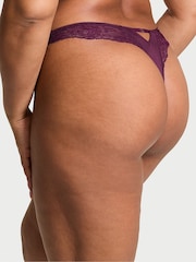Victoria's Secret Kir Red Thong Rose Lace Trim Knickers - Image 2 of 3