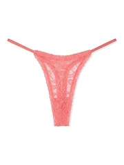 Victoria's Secret Coral Ribbon Orange Thong Knickers - Image 3 of 3
