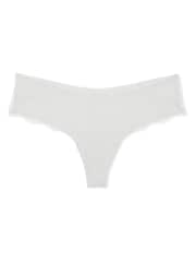 Victoria's Secret Silver Pearl Grey Thong Knickers - Image 3 of 3