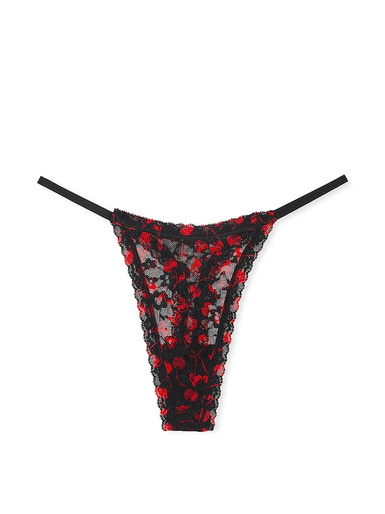 Victoria's Secret Black Cherries Thong Knickers - Image 3 of 3