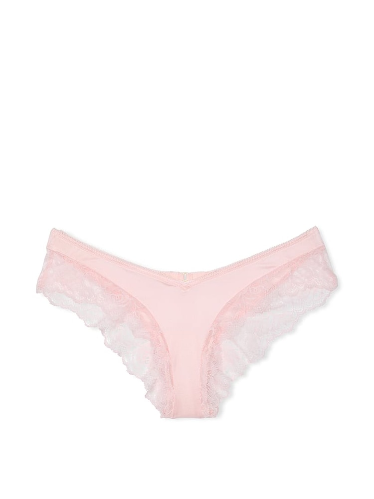 Victoria's Secret Angel Pink Cheeky Rose Lace Trim Knickers - Image 3 of 3
