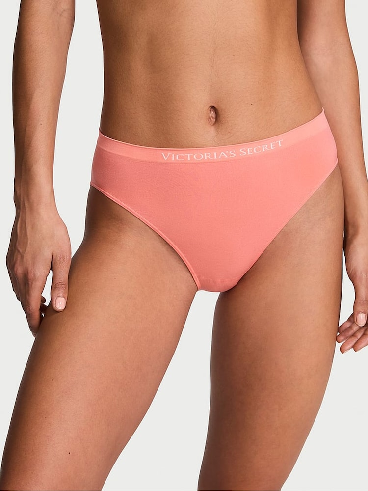 Victoria's Secret Coral Ribbon Orange Brief Knickers - Image 1 of 3
