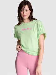 Victoria's Secret PINK Pale Petal Green Short Sleeve Oversized T-Shirt - Image 1 of 3