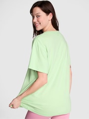 Victoria's Secret PINK Pale Petal Green Short Sleeve Oversized T-Shirt - Image 2 of 3