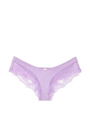 Victoria's Secret Charmed Violet Purple Cheeky Rose Lace Trim Knickers - Image 3 of 3