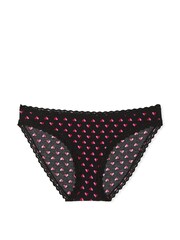 Victoria's Secret Black Two Tone Heart Bikini Knickers - Image 3 of 3